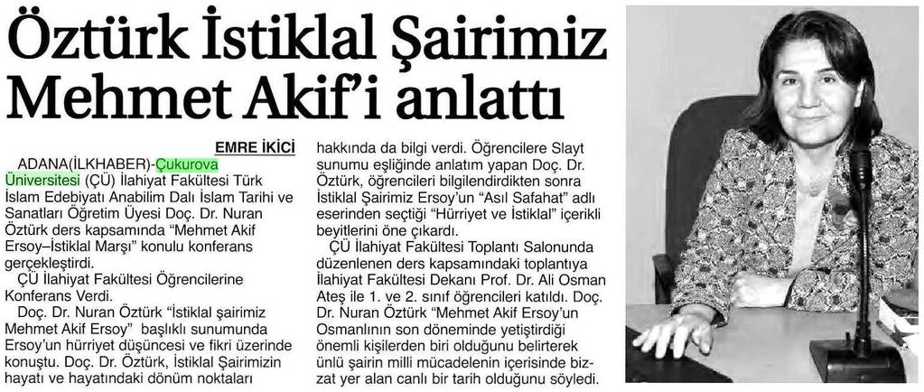 ÖZTÜRK ISTIKLAL SAIRIMIZ MEHMET AKIF I ANLATTI Yayın Adı :