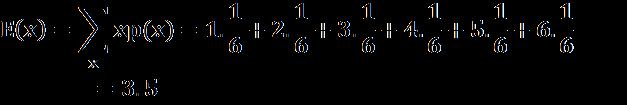 Beklenen Değer Örnek: X zar atışında bir zarın alacağı değerleri göstermektedir. E(X) =?