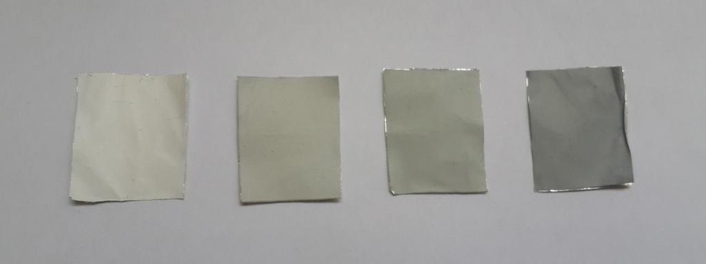 6 nano elyafın rengi beyaz iken ağırlıkça % 1, % 3 ve % 5 oranında grafen katılmış nano elyafların renkleri, içerisine katılan grafenin yüzdesi oranında koyulaşmıştır.