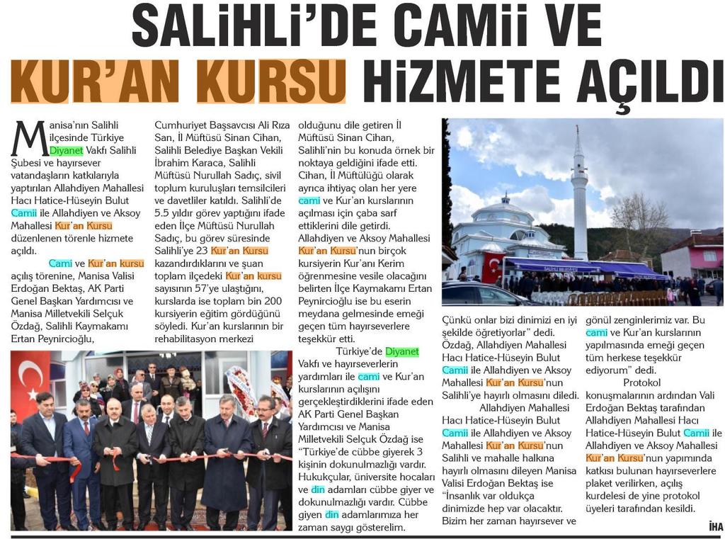 YENİ TURGUTLU Tarih : 26.