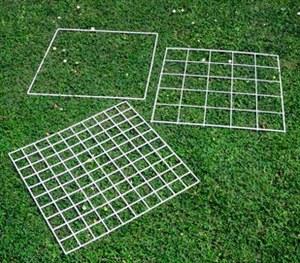 Figure 1. Frame quadrat (left) and Photograph frame quadrat (right) method for estimation of vegetation cover.