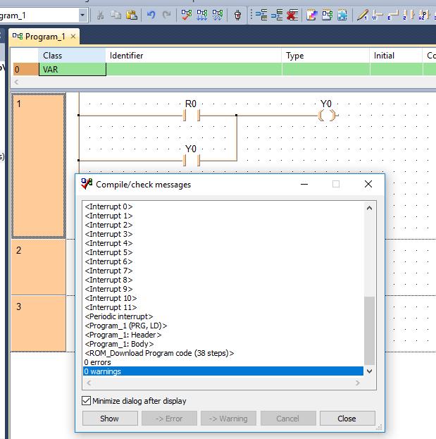 Compile yapalım Herhangi bir hata ile karşılaşılmadığı durumda