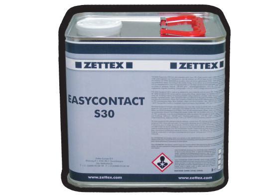 püskürtmeli bir kontak yapıştırıcıdır. Zettex Easycontact S20, Easycontact X20M'den farklı olarak püskürtülmez, ancak bir fırça veya ruloyla uygulanır.