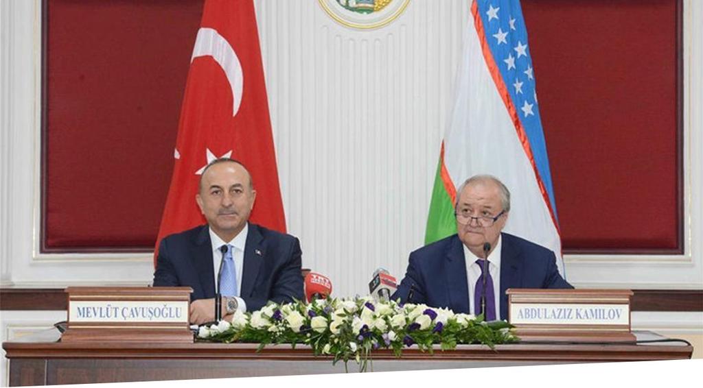 ÇAVUŞOĞLU NUN ÖZBEKİSTAN ZİYARETİ Geçtiğimiz hafta, Türkiye Dışişleri Bakanı Mevlüt Çavuşoğlu Taşkent e yaptığı ziyaret kapsamında Özbekistan'ın en üst düzey liderleriyle görüştü.