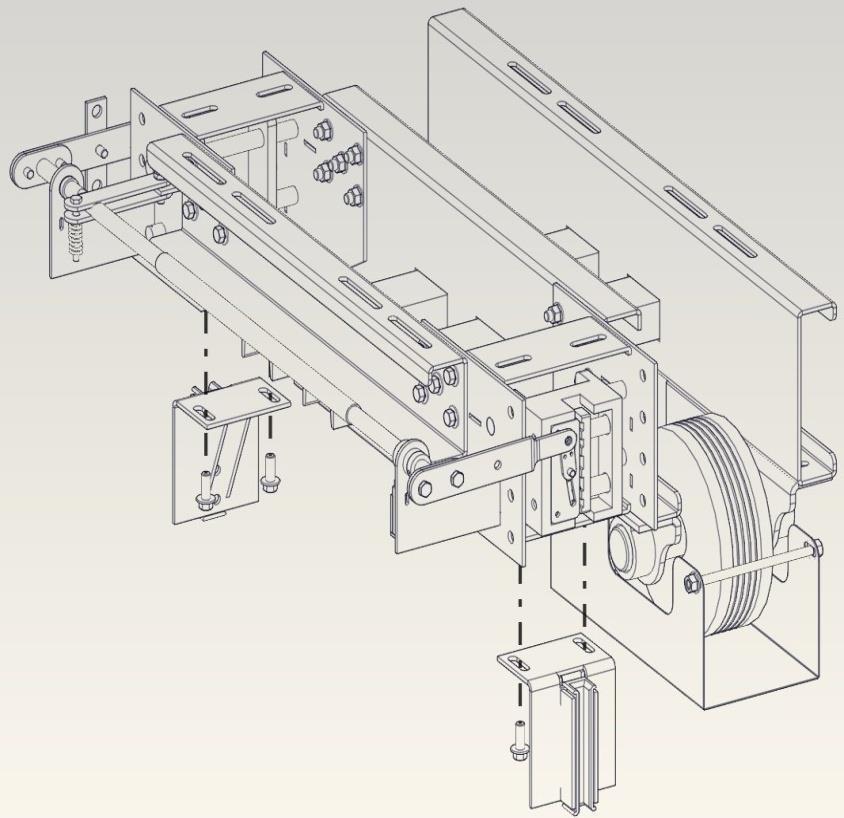 ) (8)M12x60 DIN 6921 ve (8)M12 DIN6923 kullanarak montajı tamamlayınız.