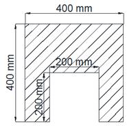 elemanı olarak, B=400 mm ve L=400 mm boyutlarında kare temel seçilmiştir (Çizelge 3.