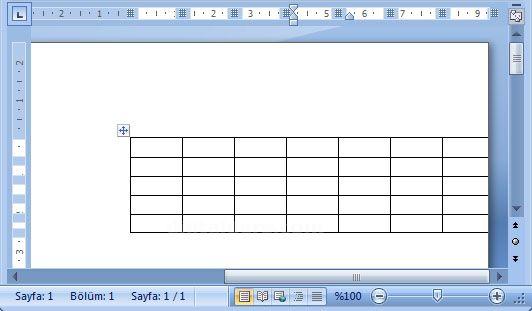 Tablo Çiz Bu sekme kalem yardımıyla istenilen sayıda sütun ve satırda tablo oluşturmak