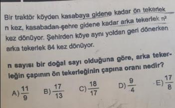 Karşılaşmadan sonra Otomobil, hızını yarıya düşürünce 3V yeni hızı: olur. Otomobilin B noktasına varması için Vt kadar yolu kalmıştır.