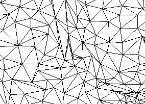 Şekil 3. 6 Üçgen veri yapısı Şekildeki üçgen ağı, arazide rastgele veya düzenli referans noktalarının ölçülmesi ve birbirine en yakın üç noktanın birleştirilmesi ile oluşturulmuştur.