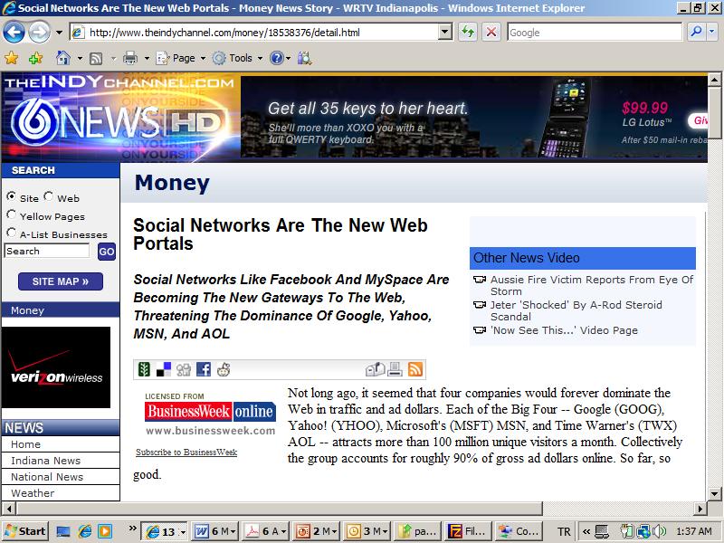 Sosyal Ağlar Yeni Web Portal ları Sosyal ağlar: Web içinde web ler Web 2.0 kullanarak sosyalleşme artı tek noktadan çeşitli hizmetler sağlıyor Facebook ta 52,000 farklı uygulama var Yahoo!