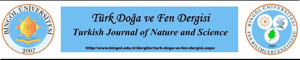 Tr. Doğa ve Fen Derg. Tr. J. Nature Sci. 2015 Vol. 4 No.