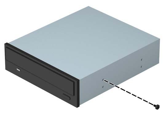 5,25 inç sürücü takma 1. Bilgisayarın açılmasını önleyen güvenlik aygıtlarını çıkarın/devre dışı bırakın. 2. CD veya USB flash sürücüler gibi tüm çıkarılabilir ortam öğelerini bilgisayardan çıkarın.