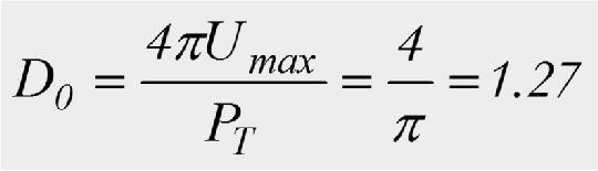 Örnek-5 Işıma güç yoğunluğu örnek-3 de verilen antenin maksimum yönlülüğünü bulunuz Maksimum ışıma θ= /2 yönünde olur Örnek 3 de toplam
