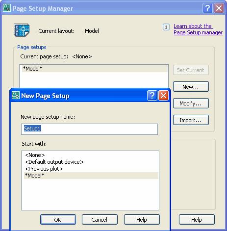 ÇİZİMİ YAZDIRMA(PLOT) Autocad te çizdiğimiz çizimleri kağıda yazdırmak için, önce sayfa ayarlarını yapmamız gerekir. Bunun için File- Page Setup Manager komutunu kullanabiliriz.