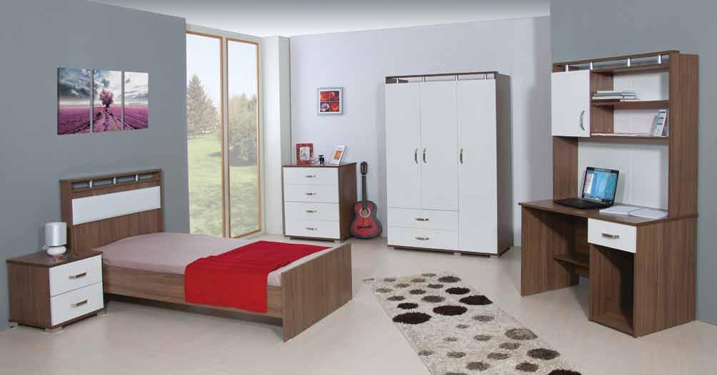 MELODİ GENÇ odası takımı YOUNG ROOM SET MEL-01 3 Kapaklı