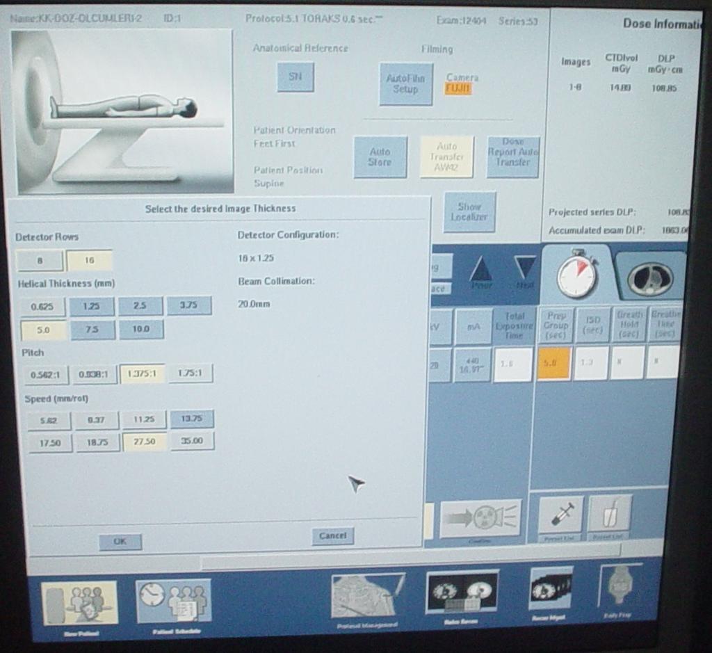 ışınlamadan önce konsoldaki kullanıcı arayüzünde gösterilir - Işınlamanın ardından CTDIvol konsolda veya DICOM doz raporu formatında verilir - Doz raporu genellikle CTDIvol