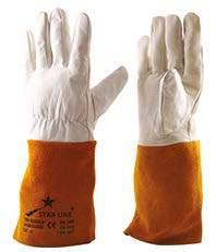HAND PROTECTION EL KORUYUCULAR E-170418 C Kaynak Eldiveni / Welding Glove Avuç içi ek takviyeli kaynak ve ısı eldivenidir. Isı iletimini azaltan tam kaplı pamuk astara sahiptir.