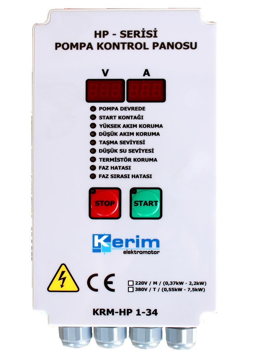 H-01 / H-01 M TEK POMPALI POMPA KONTROL PANOSU GENEL ÖZELLİKLER H-01/H-01M TEK POMPALI POMPA KONTROL PANOSU Pompa sistemlerinin kontrol ve korunmalarının elektronik olarak yapılması için