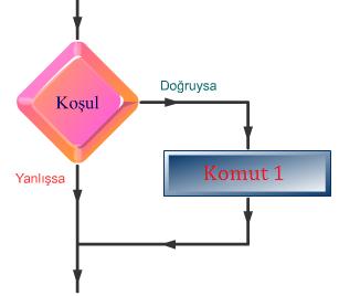 başka bir deyişle EVET ise; koşuldan hemen sonra gelen komut1