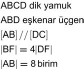 Aşağıda kenar uzunlukları sırasıyla 3, 2 ve 1 birim olan ABCD, BLPR ve KLMN kareleri verilmiştir. 61.