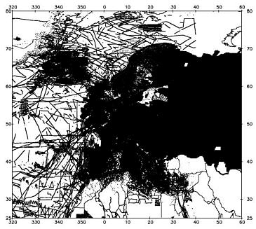 Erol ve Çelik (a) (b) Şekil 2: Şekil (a) da yer alan harita EGG97 geoit modelinin hesaplanmasında kullanılan gravite verilerinin bölgelere göre yoğunluğu (b) deki harita ise kullanılan Sayısal Arazi