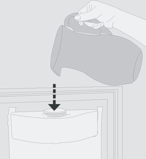 Düğmeye basmayı bıraktığınızda su akışı kesilecektir. Su Tankının Doldurulması Su tankının üstündeki kapağı çevirerek açınız ve tankı su ile doldurunuz.
