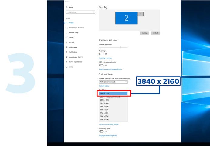 V1703'den önceki (daha eski) WIN10 sürümlerindeki DisplayPort/HDMI arabirimlerinde