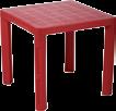 Square chidren table with adjustable foots.