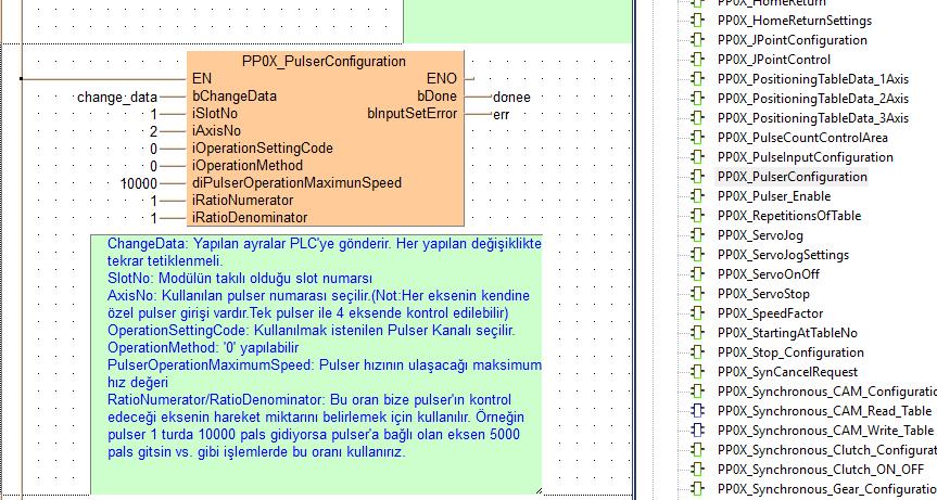 Ekranın sağ tarafında bulunan Instruction kısmından Location segmesi seçilerek eklemiş olduğumuz kütüphane içine