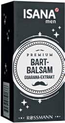 99 ISANA MEN Premium Guarana Ekstreli Sakal Balsamı, 50ml Her cilt ve sakal tipine uygun ürün yumuşak bir sakal için idealdir.