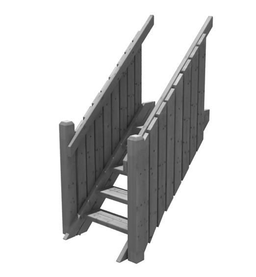 D) MERDİVENLER Şekil-6 Merdivenler 5 basamaklı olarak imal edilecektir. Merdivenin genişliği 60 cm olacaktır. Merdivenlerin basamak yüksekliği 14 15 cm olacaktır.