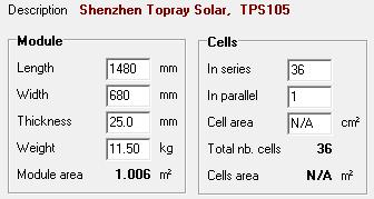Şekil 3.3. Güneş panelinin özellikleri Şekil 3.4. Güneş paneline ait akım-gerilim grafiği Şekil 3.
