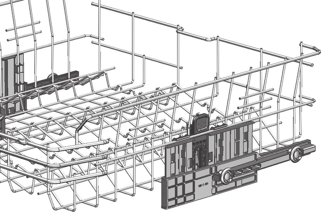 Ön Hazırlık Yükseklik ayarlı üst sepet rafı Makinenin üst sepetinde bulunan yükseklik ayarlı rafların; alt ve üst tarafını, bardak, fincan vb.