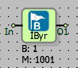 8.5 İKİLİ BAYRAK 8.5.1 Bağlantılar In: Blok girişi O1: Blok çıkışı 8.5.2 Bağlantı Açıklamaları In: Blok girişi Blok girişidir. O1: Blok çıkışı Lojik(0) ve lojik(1) çıkış veren blok çıkışıdır. 8.5.3 Özel Ayarlar Özel ayarları yoktur.