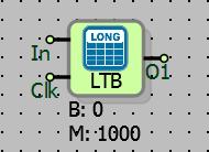 11.3 LONG TABLO 11.3.1 Bağlantılar In: Eklenecek long değer girişi O1: Blok çıkışı Clk: Saat sinyali girişi 11.3.2 Bağlantı Açıklamaları In: Eklenecek long değer girişi Tabloya eklenecek long değer girişidir.