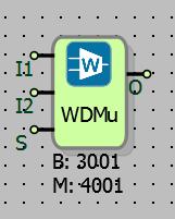 14.2 WORD DUAL MULTIPLEXER 14.2.1 Connections I1: It is input which is word dual multiplexer. I2: It is input which is word dual multiplexer.