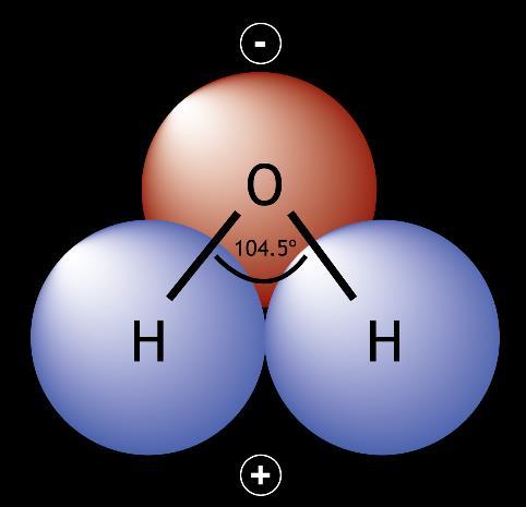 Suyun Fiziksel ve Kimyasal Özellikleri Su molekülünde H atomları, elektronları düzensiz dağıldığından asimetrik olarak yerleşmiştir.