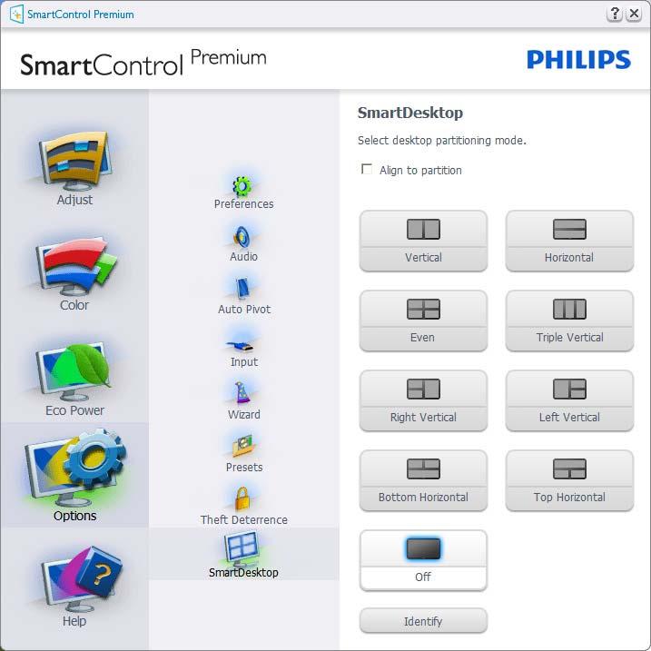 3. Görüntünün En İyi Duruma Getirilmesi 3.6 SmartDesktop Kılavuzu SmartDesktop SmartDesktop, SmartControl Premium içinde yer alır.