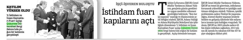 ISTIHDAM FUARI KAPILARINI AÇTI Yayın Adı : Türkiye Gazetesi