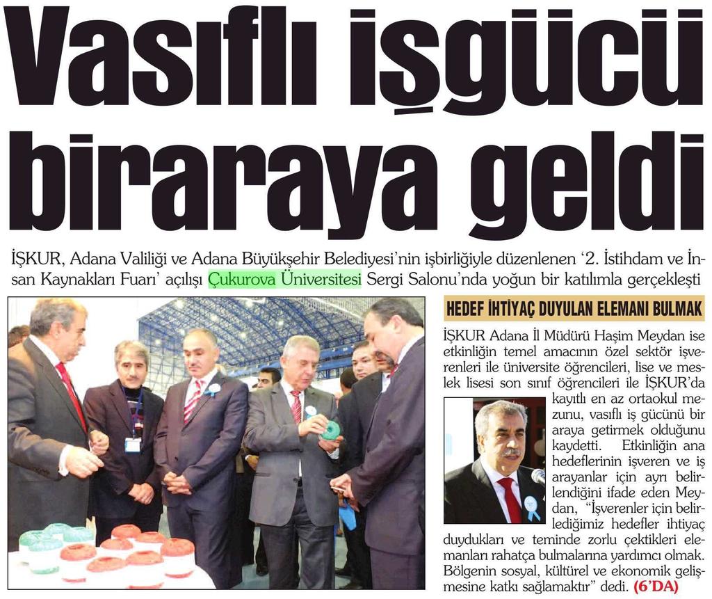 VASIFLI ISGÜCÜ BIRARAYA GELDI Yayın Adı : Adana Ilk