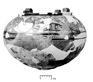 94 olan, Sardis Yaban Keçisi Stili ve Korinth etkili Doğu Yunan Yaban Keçisi Stili ile bezenmiş seramik parçaları ele geçirilmiştir. 653 Fig. 19. Sardis Yaban Keçisi Stili ile bezenmiş bir dinos Fig.