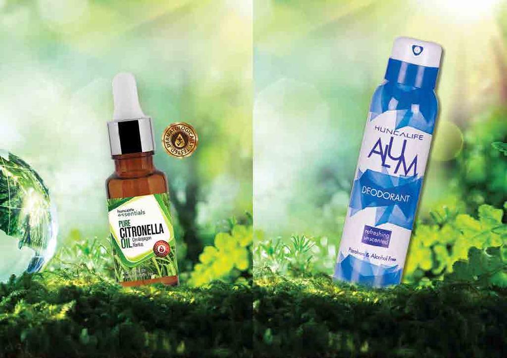 Görünmez sineksavar kalkanın ESSENTIALS CITRONELLA YAĞI bileşenleri içerisinde! Her an temiz ve ferah hisset! Alum Deodorant 50 ml.