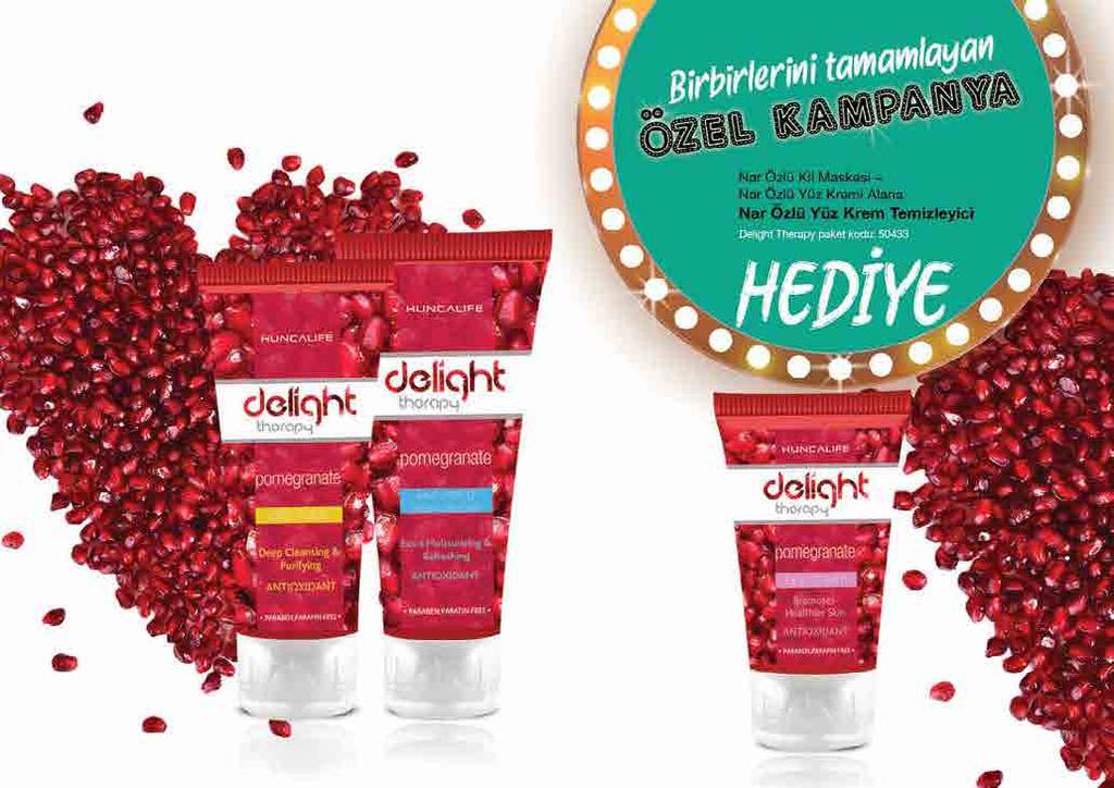 Kışa hazırlanırken nar özleri ile cildinizin ihtiyacı olan bakımı sağlayın! Delight Therapy Nar Özlü Kil Maskesi 75 ml.