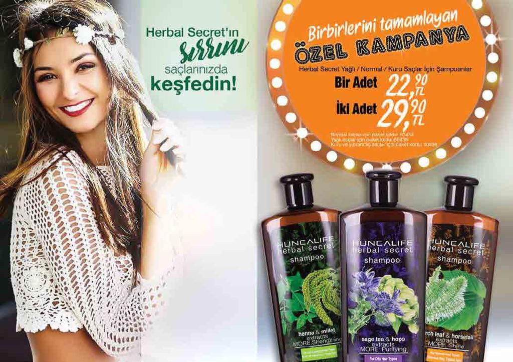 Kuru ve Yıpranmış Saçlar HUNCALIFE Herbal Secret Güçlendirici & Yenileyici Bakım Şampuanı 700 ml.