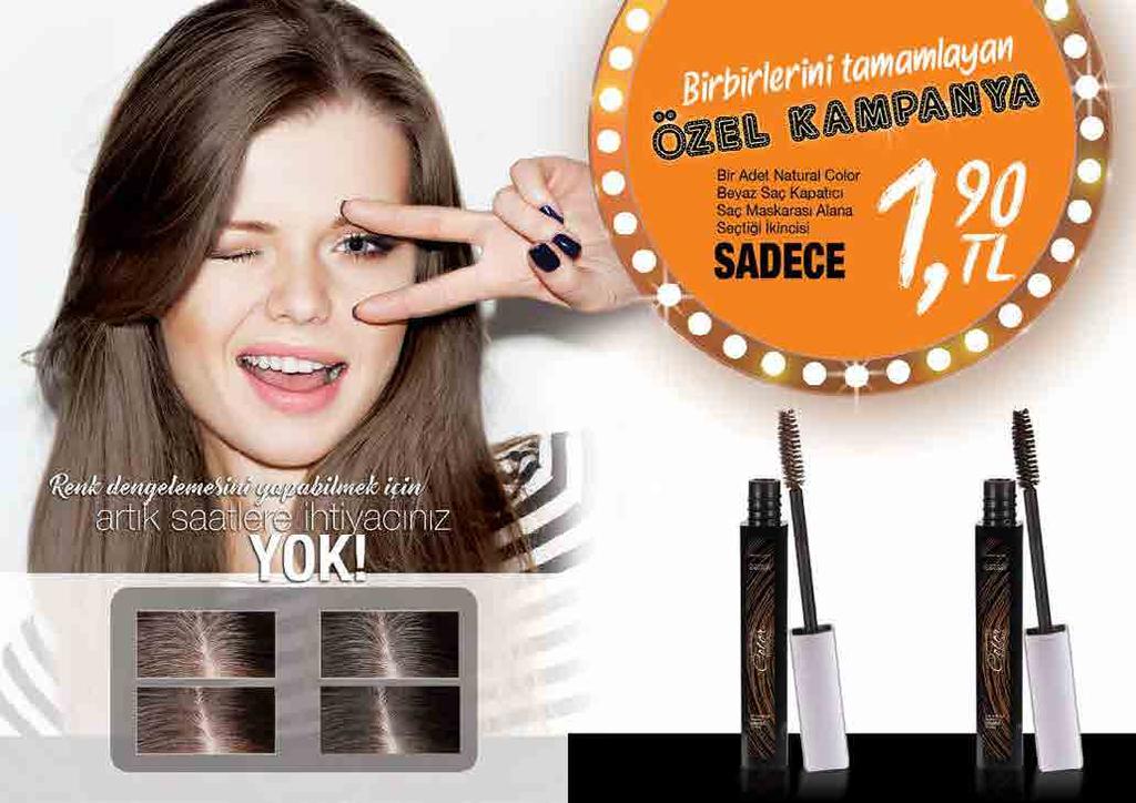 ÖNCE ÖNCE Natural Color Beyaz Saç Kapatıcı Saç Maskarası Açık Kahve Rengi 76 0,90,90