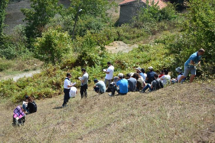 7. Gün öğleden sonra Eğitim programının son arazi çalışmasında Bartın Çayı havzasının Ulus althavzası uygulama alanı olarak seçilmiş olup,