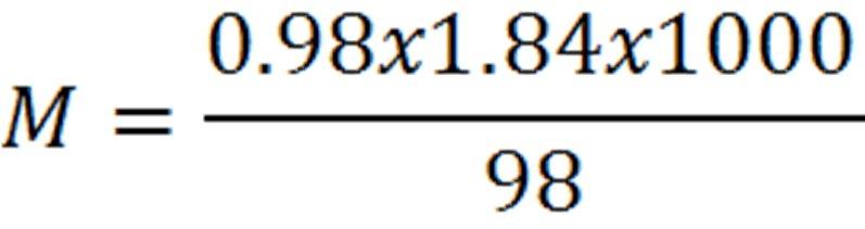 Örnek: Yoğunluğu d=1,84 g/cm 3 500 ml 0.2 N lik çözelti hazırlayınız.