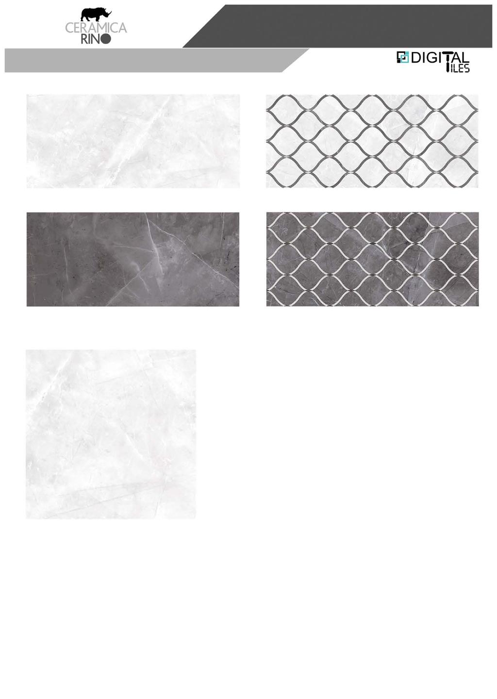 Yer & Duvar Karosu / Floor & Wall Tiles Begüm 26x60 - Gri / Grey 26x60 - Gri Dekor / Grey