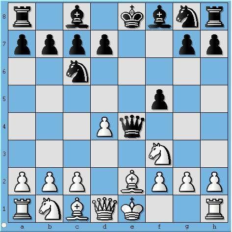 En güçlüsü ise 8.Vg3!, Siyah ın hemen...fg7 oynamasına izin vermiyor. Ama Siyah ın hala şansları var; 8.Vg3 Ve7 9.Fb5 Fg7 10.Ag6 hxg6 11.Vxg6+ Şd7 12.a4 a6 13. Fxc6+ Şxc6.