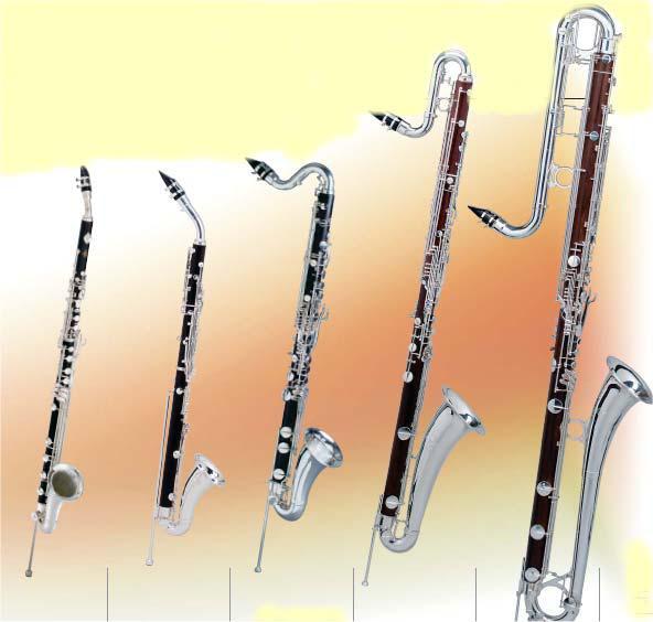 19 a-) La bemol sopranino klarnet b-) Mi bemol klarnet c-) Do klarnet d-) Re klarnet e-) Si bemol